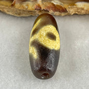 Natural Powerful Tibetan Old Oily Agate Patina Guiren Tairen Human Dzi Bead Totem Amulet Heavenly Master (Tian Zhu) 贵人天诛 5.37g 28.3 by 11.6mm - Huangs Jadeite and Jewelry Pte Ltd