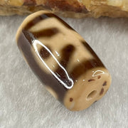 Natural Powerful Tibetan Old Oily Agate Patina Guiren Tairen Human Dzi Bead Totem Amulet Heavenly Master (Tian Zhu) 贵人天诛 4.67g 19.9 by 11.7mm - Huangs Jadeite and Jewelry Pte Ltd