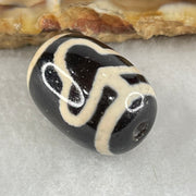 Natural Powerful Tibetan Old Oily Agate Double Bodhi Tree Dzi Bead Heavenly Master (Tian Zhu) 菩提树天珠 4.50g 17.9 by 12.8mm - Huangs Jadeite and Jewelry Pte Ltd