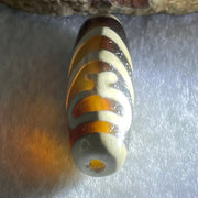 Natural Powerful Tibetan Old Oily Water Pattern One Eye Vajra With Nectar Vessel Treasure Bottle Agate Bead Heavenly Master (Tian Zhu) 天珠 8.83g 38.0 by 12.3mm - Huangs Jadeite and Jewelry Pte Ltd