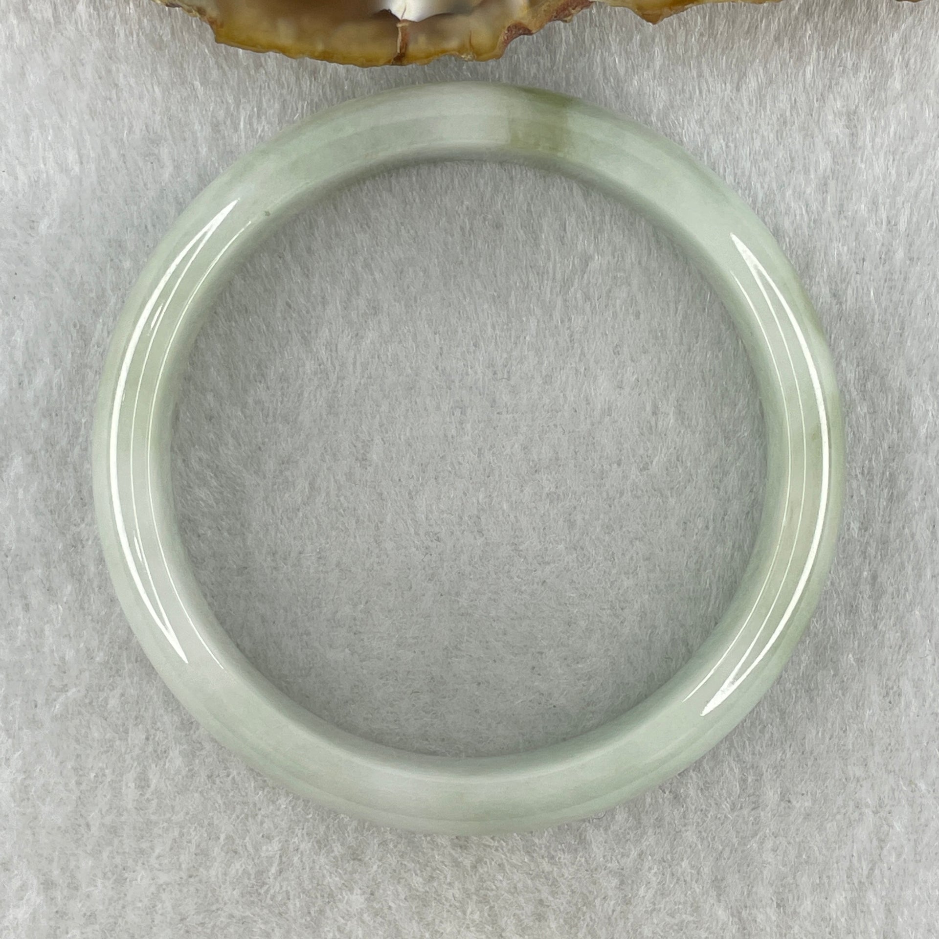 Natural Type A Faint Green Faint Lavender Jadeite Bangle 36.18g Inner Diameter 51.5mm 12.4 by 6.3mm (Very Very Slight Internal Lines) - Huangs Jadeite and Jewelry Pte Ltd