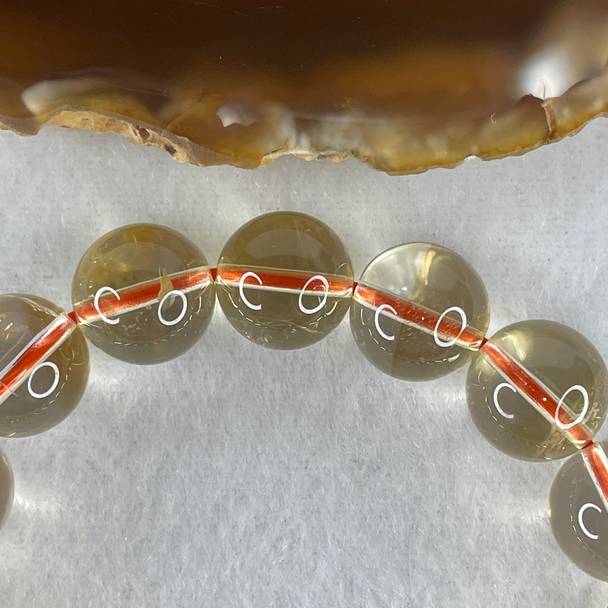 Certified Above Average Grade Natural Yellow Citrine Crystal Beads Bracelet | 12.2mm Golden Merchant's (42.09g | 16cm Wrist Sizing | 17 Beads)
