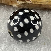 Natural Powerful Tibetan Old Oily Agate 50 Eyes Dzi Bead Heavenly Master (Tian Zhu) 五十眼天诛 1.43g 10.2 by 10.3mm - Huangs Jadeite and Jewelry Pte Ltd