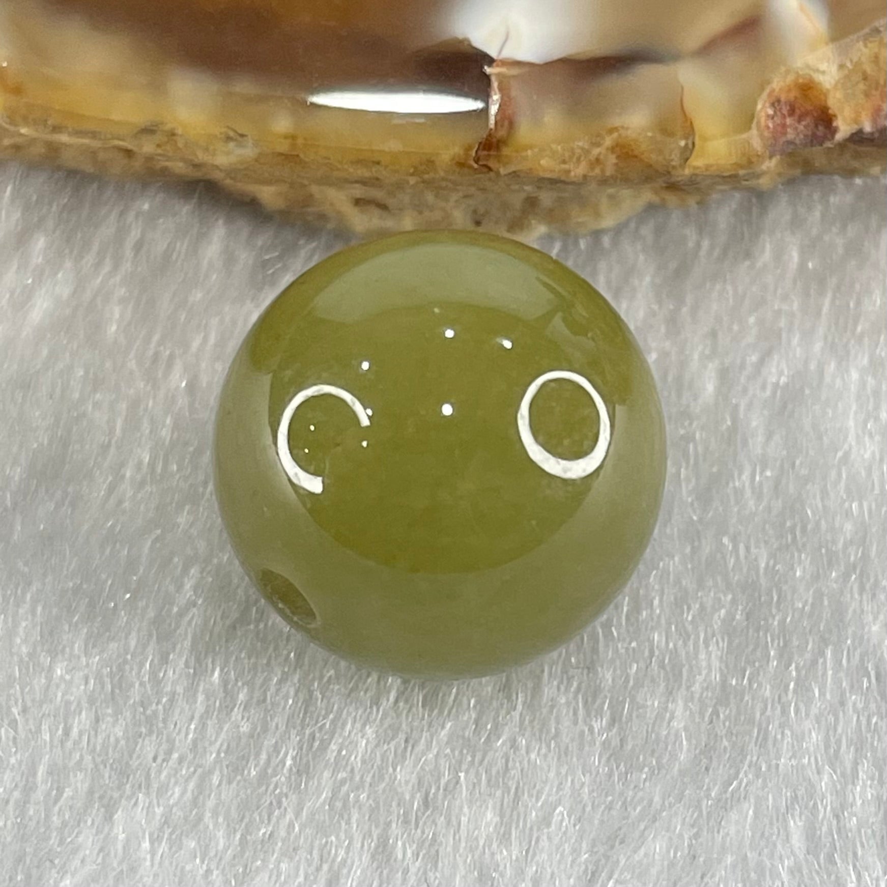 Type A Brown Jadeite Bead For Bracelet/Necklace 4.40g 13.8mm - Huangs Jadeite and Jewelry Pte Ltd