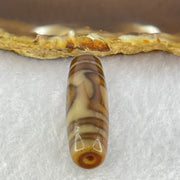 Natural Powerful Tibetan Old Oily Agate Sky Door Serenity 1 Eye Dzi Bead Heavenly Master (Tian Zhu) 一眼天诛 8.05g 37.9 by 11.8mm - Huangs Jadeite and Jewelry Pte Ltd