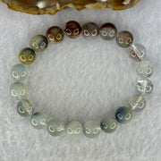 Natural Blue Rabbit Hair Rutilated Quartz Beads Bracelet 25.33g 16.5cm 9.9mm 20 Beads - Huangs Jadeite and Jewelry Pte Ltd