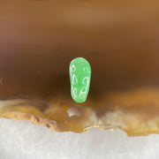 Type A Old Mine Full Green Jadeite Peapod Charm Stone For Setting 0.26g 10.6 by 4.8 by 2.2mm - Huangs Jadeite and Jewelry Pte Ltd