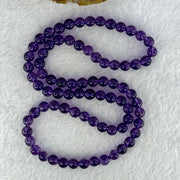 Good Grade Natural Amethyst Necklace 39.51g 7.3mm 79 Beads - Huangs Jadeite and Jewelry Pte Ltd