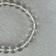 Natural Clear Quartz Bracelet 天然白水晶手链 18.30g 16.5cm 8.4mm 24 Beads - Huangs Jadeite and Jewelry Pte Ltd