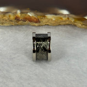 14.0mm Meteorite in Titanium Pendent / Charm (Black Color) 3.30g 9.0 by 14.5mm - Huangs Jadeite and Jewelry Pte Ltd