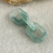 Type A Blueish Green with Faint White Jadeite Rolo Link Chain for Setting 2.57g 14.7 by 10.2 by 2.9mm - Huangs Jadeite and Jewelry Pte Ltd