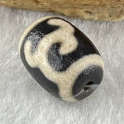 Natural Powerful Tibetan Old Oily Agate Green Tara Dzi Bead Heavenly Master (Tian Zhu) 绿度母天珠 2.13g 13.3 by 10.0mm - Huangs Jadeite and Jewelry Pte Ltd