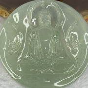 Grand Master Icy Type A Faint Green Buddha 佛光普照 - Huangs Jadeite and Jewelry Pte Ltd