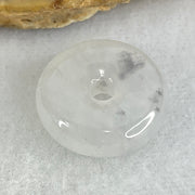 Type A Semi Icy Light Lavender With Wuji Grey Spots Jadeite Ping An Kou Charm/Pendant 2.80g 15.6 by 5.5mm - Huangs Jadeite and Jewelry Pte Ltd