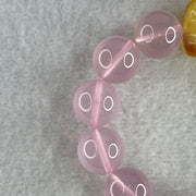 Natural Rose Quartz Beads with Amber Fortune Cat Charm Bracelet 56.85g 16.5cm 24.3 by 17.9 by 16.7mm Cat - 14.2mm 13 Beads - Huangs Jadeite and Jewelry Pte Ltd