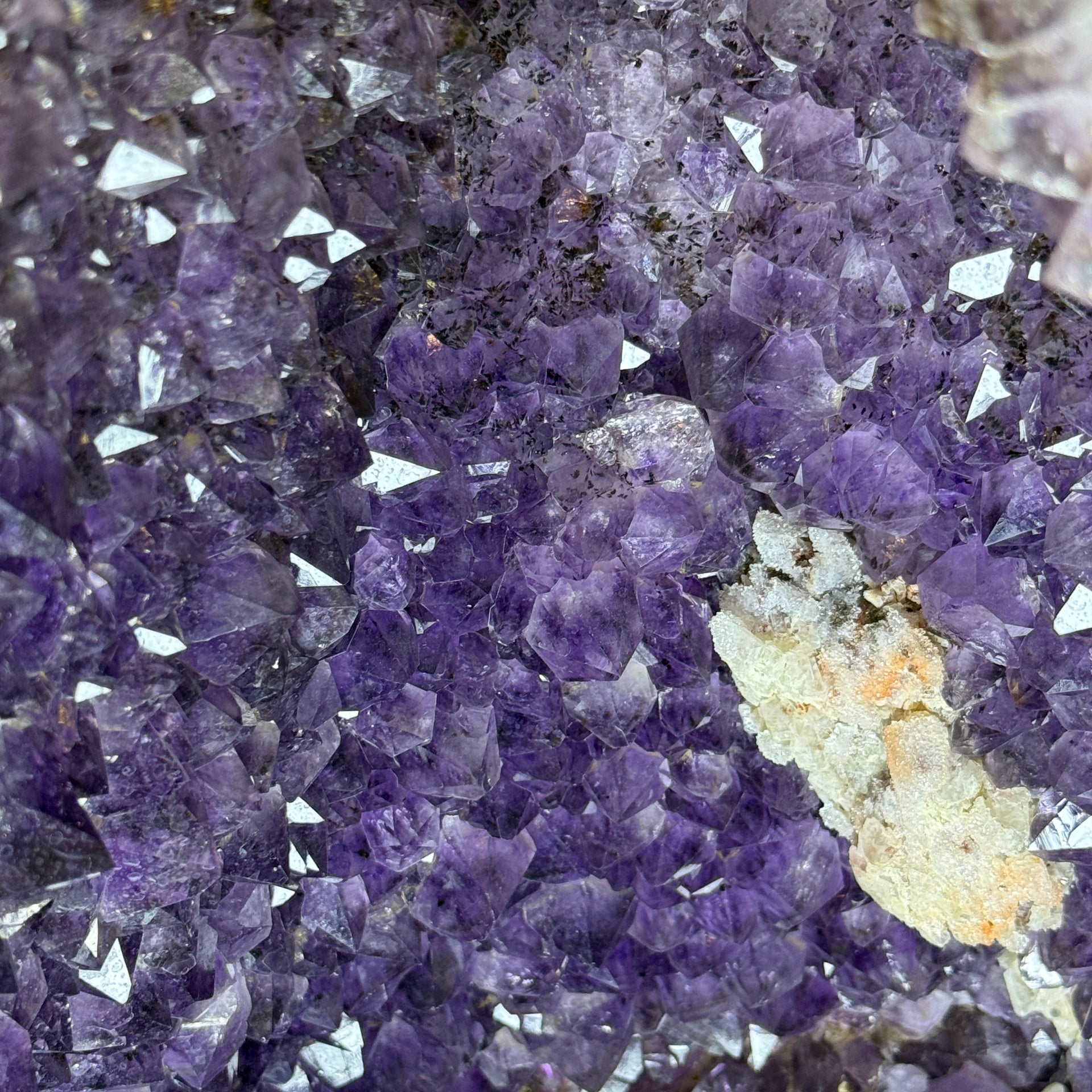Natural Brazil Triangular Shape Amethyst Cacoxenite Cave 460.0 by 260.0 by 500.0mm - Huangs Jadeite and Jewelry Pte Ltd
