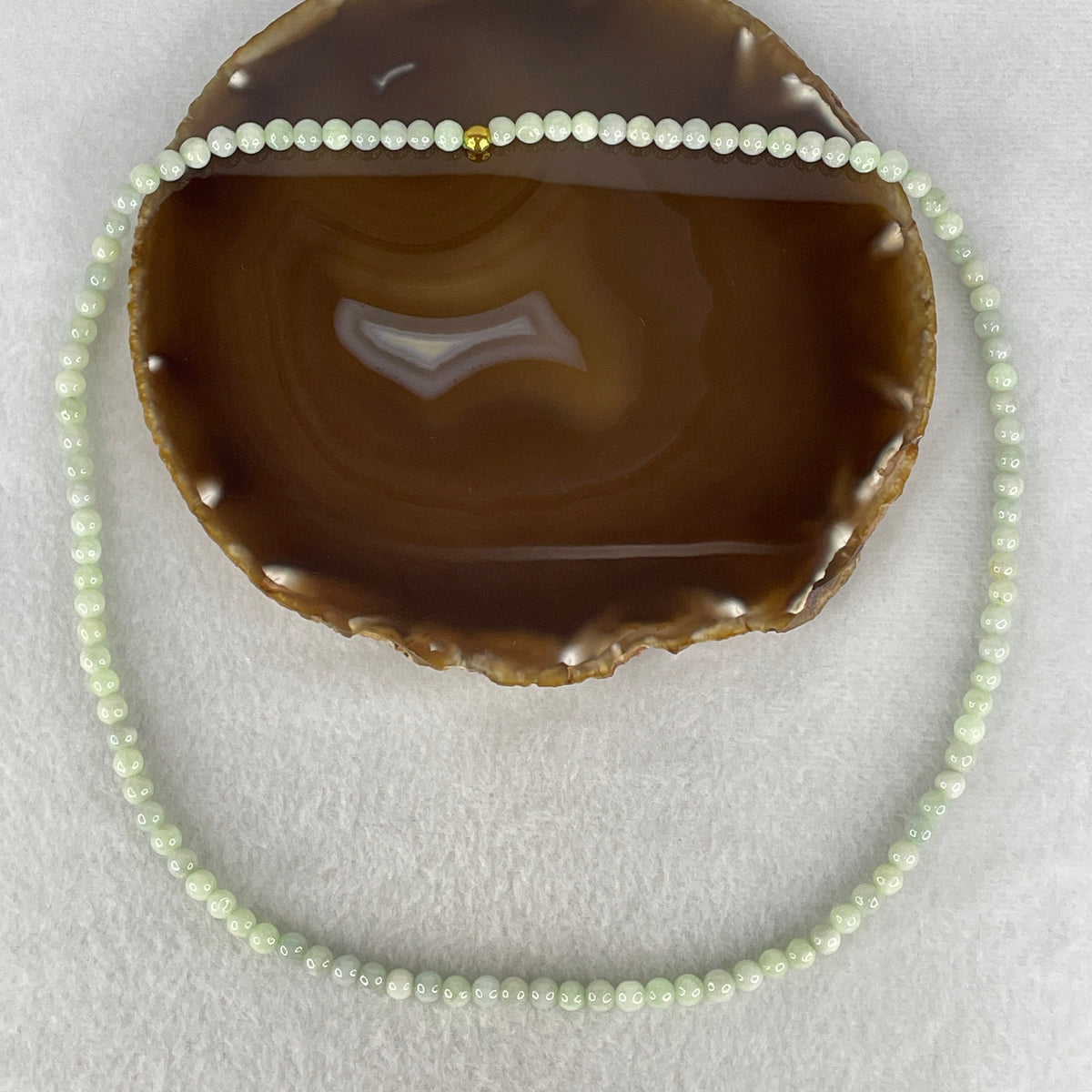 Natural Type A Green Jadeite Bead Necklace | Untreated Emerald-Green Fei Cui Mala Strand / Multi-Wrap Bracelet (37.15g | 58cm | 5.9mm | 107 Beads)