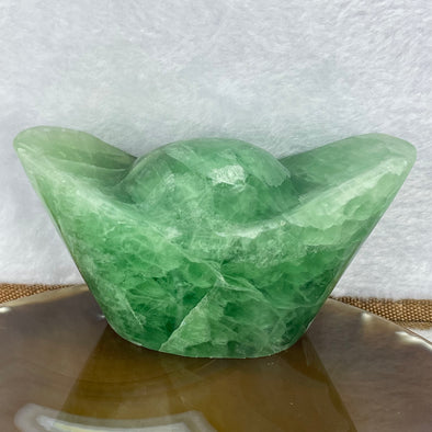 Natural Green Marble Fluorite Ingot Display 423.31g 102.0 by 51.3 by 51.8mm - Huangs Jadeite and Jewelry Pte Ltd