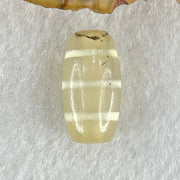 Natural Powerful Tibetan Old Oily Agate 3-Lines Dzi Bead Heavenly Master (Tian Zhu) 三行天诛 3.40g 19.9 by 10.5mm - Huangs Jadeite and Jewelry Pte Ltd