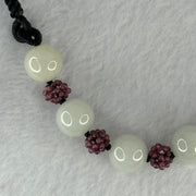 Type A Light Lavender Jadeite Beads Necklace 32.07g 13.3mm by 6 Beads - Huangs Jadeite and Jewelry Pte Ltd