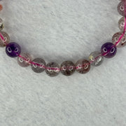 Above Average Grade Natural Super 7 Crystal Beads Bracelet 天然超级七水晶珠手链 12.85g 15.5cm 7.4mm 26 Beads - Huangs Jadeite and Jewelry Pte Ltd