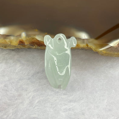 Type A Light Green Jadeite Cicada 22.2 by 12.2 by 6.0 mm 2.20g - Huangs Jadeite and Jewelry Pte Ltd