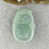 Type A Light Green with Lavender and Bright Green Patch Jadeite Hulu Pendent 12.06g 41.6 by 27.4 by 7.2mm - Huangs Jadeite and Jewelry Pte Ltd