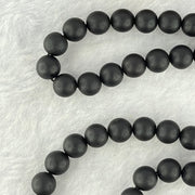 Natural Matt Black Gold King Amber Beads Necklace 天然黑金翁王琥珀手链 18.18g 68cm 8.2mm 1 Bead 6.8mm 106 Beads - Huangs Jadeite and Jewelry Pte Ltd