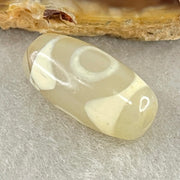 Natural Powerful Tibetan Old Oily Agate 3 Eyes Dzi Bead Heavenly Master (Tian Zhu) 三眼天诛 3.08g 20.2 by 10.2mm - Huangs Jadeite and Jewelry Pte Ltd