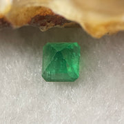 Natural Colombia Green Emerald (Beryl) Cut-Cornered Rectangular step cut 0.74cts 5.5 by 5.0 by 3.8mm - Huangs Jadeite and Jewelry Pte Ltd
