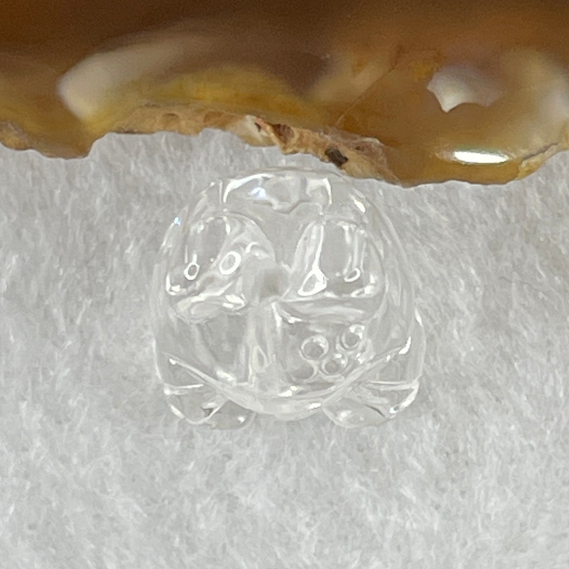 Natural Clear Quartz Labubu Charm Display 3.49g 19.2 by 12.4 by 11.1mm - Huangs Jadeite and Jewelry Pte Ltd