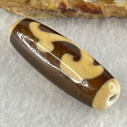 Natural Powerful Tibetan Old Oily Agate Ruyi Dzi Bead Heavenly Master (Tian Zhu) 如意天珠 8.97g 37.2 by 12.4mm - Huangs Jadeite and Jewelry Pte Ltd