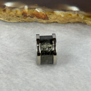 14.0mm Meteorite in Titanium Pendent / Charm (Black Color) 3.30g 9.0 by 14.5mm - Huangs Jadeite and Jewelry Pte Ltd