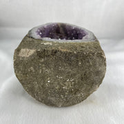 Natural Amethyst Cave with Wooden Stand 1,451.2g 116.4 by 93.7 by 190.0mm - Huangs Jadeite and Jewelry Pte Ltd