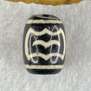 Natural Powerful Tibetan Old Oily Agate Double Garuda Dzi Bead Heavenly Master (Tian Zhu) 2.31g 13.7 by 10.1mm - Huangs Jadeite and Jewelry Pte Ltd
