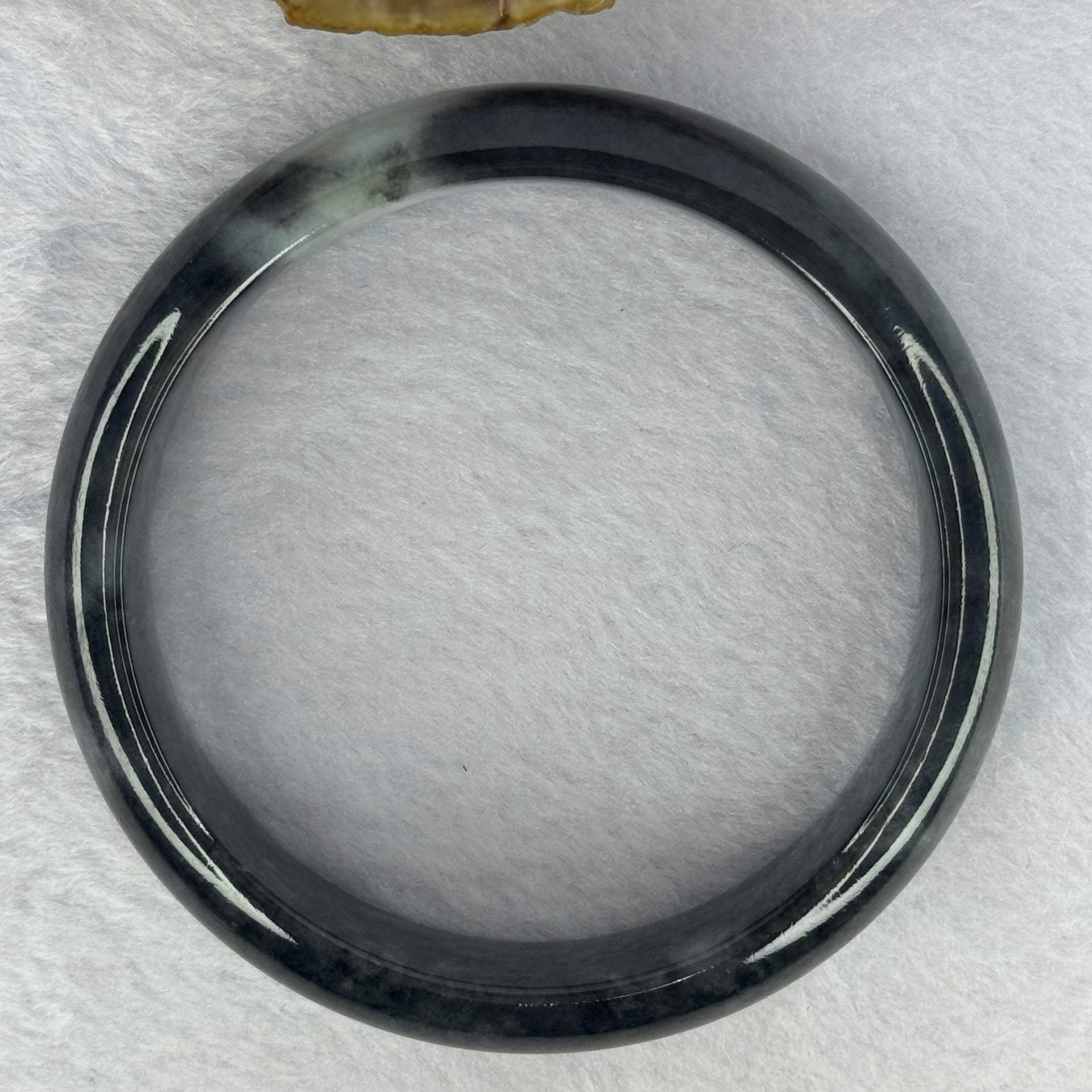 Type A Wuji Greyish Black Jadeite Bangle 70.00g Internal Diameter 60.7mm 16.1 by 8.1mm (Close to Perfect) - Huangs Jadeite and Jewelry Pte Ltd