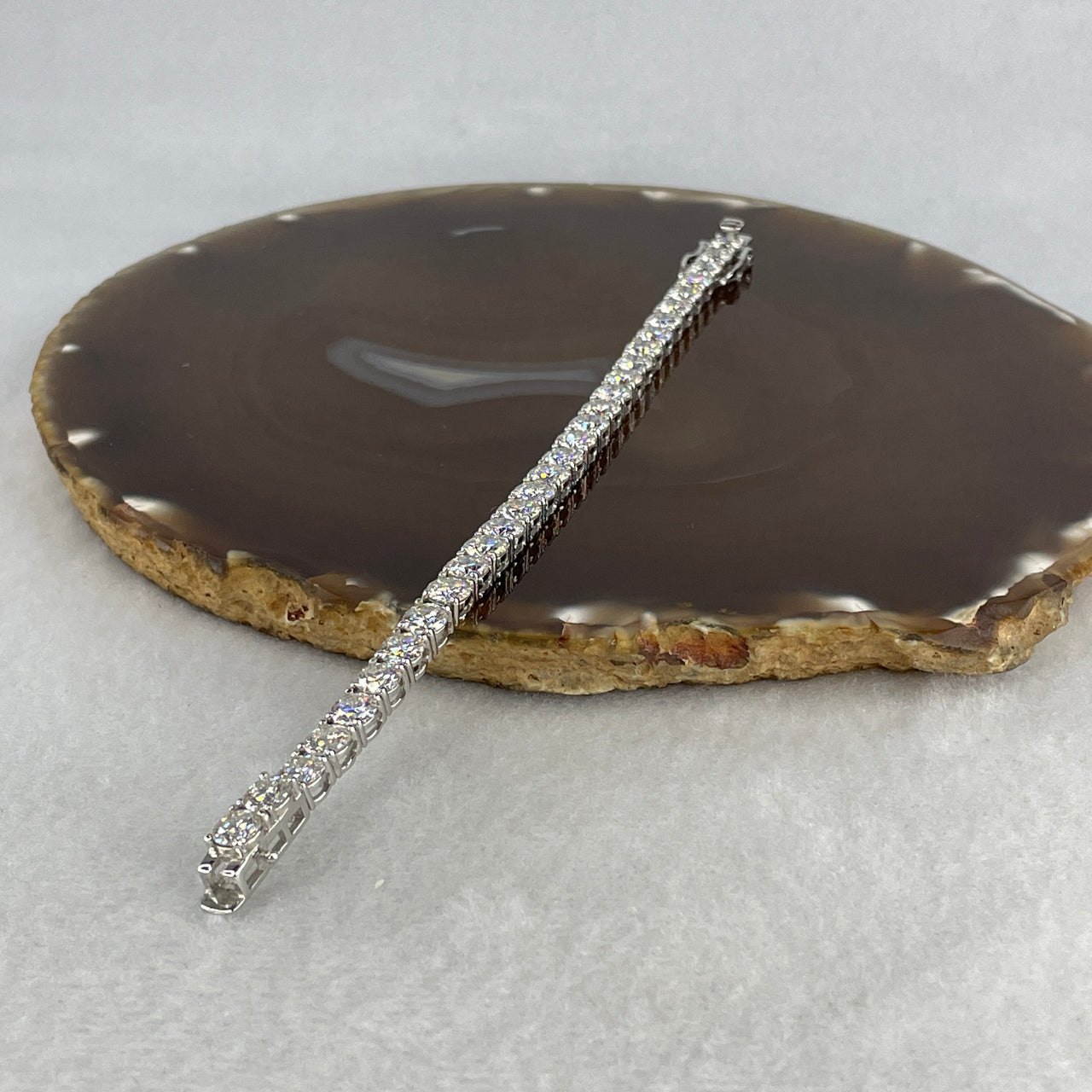 Large 0.5 Carat Moissanite Tennis Bracelet - D VVS1 Triple Excellent Cut - S925 Sterling Silver - 14.3g Substantial Heirloom Quality - 15cm (6")