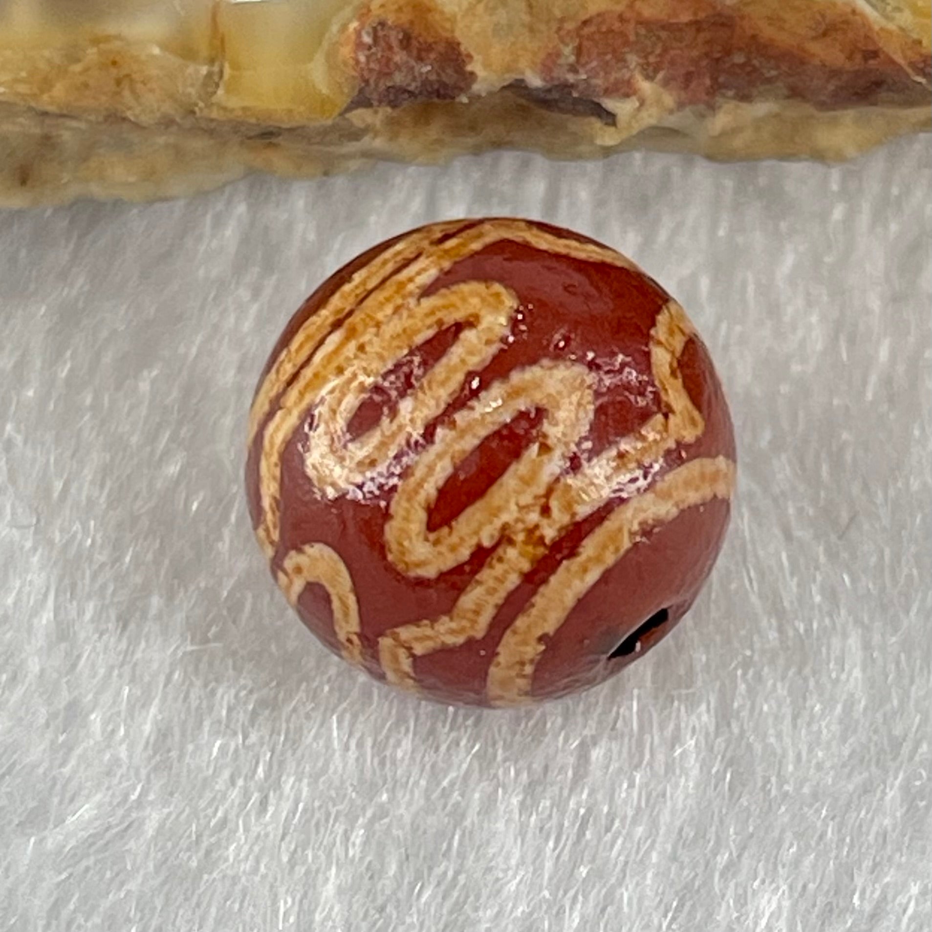 Natural Powerful Tibetan Old Oily Agate 7 Eyes Dzi Bead Heavenly Master (Tian Zhu) 七眼天诛 1.36g 10.0 by 10.2mm - Huangs Jadeite and Jewelry Pte Ltd