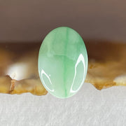 Type A Blueish Green to Faint Green Jadeite Oval Cabouchon Stone For Setting 2.01g 16.1 by 11.4 by 5.8mm - Huangs Jadeite and Jewelry Pte Ltd