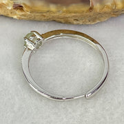 Type A Semi Icy Green Cabochon Jadeite in S925 Sliver Ring (Adjustable Size) 1.09g 4.0 by 2.0mm - Huangs Jadeite and Jewelry Pte Ltd
