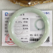 Type A Light Green Jadeite Bangle Internal Diameter 55.3mm 41.257g 8.5 by 8.9mm (External Line) - Huangs Jadeite and Jewelry Pte Ltd