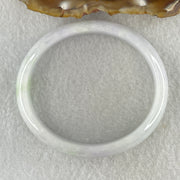 Natural Type A Light Lavender Light Green Jadeite Oval Bangle 30.82g Inner Diameter 54.5mm 11.5 by 6.4mm (Slight External Line) - Huangs Jadeite and Jewelry Pte Ltd