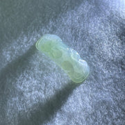 Type A Light Green Light Lavender Jadeite Pixiu Pendant or Shou Pai for Bracelet 6.15g 37.3 by 12.8 by 6.4mm - Huangs Jadeite and Jewelry Pte Ltd