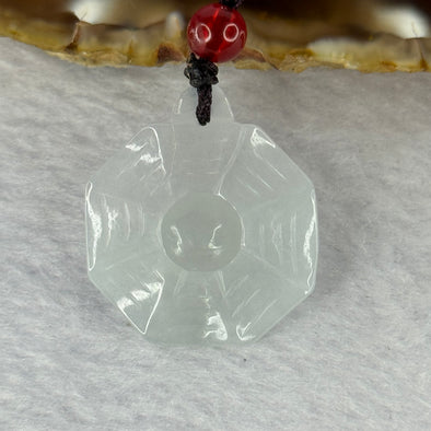 Type A Semi Icy Light Lavender Bagua Pendent 5.70g 26.8 by 23.5 by 4.6mm - Huangs Jadeite and Jewelry Pte Ltd