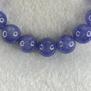 Good Grade Natural Blue Tanzanite Beads Bracelet 39.53g 16.5cm 10.7mm 19 Beads - Huangs Jadeite and Jewelry Pte Ltd