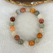 Above Average Grade Natural Muti Colour Rabbit Hair Rutilated Quartz Beads Bracelet 25.24g 16.5mm 9.9mm 20 Beads - Huangs Jadeite and Jewelry Pte Ltd
