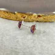 Good Grade Natural Auralite 23 S925 Silver Earrings 2.20g 7.9 by 4.0mm - Huangs Jadeite and Jewelry Pte Ltd