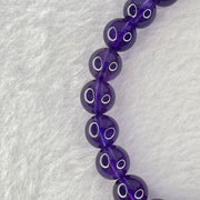 Very Good Grade Natural Amethyst Bracelet 18.15g 16cm 8.4mm 24 Beads - Huangs Jadeite and Jewelry Pte Ltd