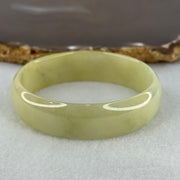 Type A Yellowish Green Jadeite Bangle Internal Diameter 52.8mm 28.01g 14.3 by 4.1mm (Slight Internal Line) - Huangs Jadeite and Jewelry Pte Ltd