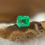 Natural Colombia Green Emerald (Beryl) Cut-Cornered Rectangular step cut 0.51ct 5.0 by 4.2 by 3.1mm - Huangs Jadeite and Jewelry Pte Ltd